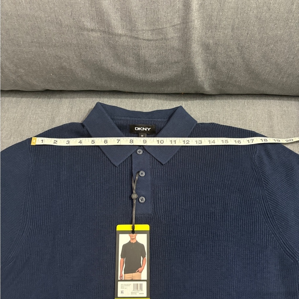 DKNY Deep Blue Men's Polo Shirt - Picture 4 of 11